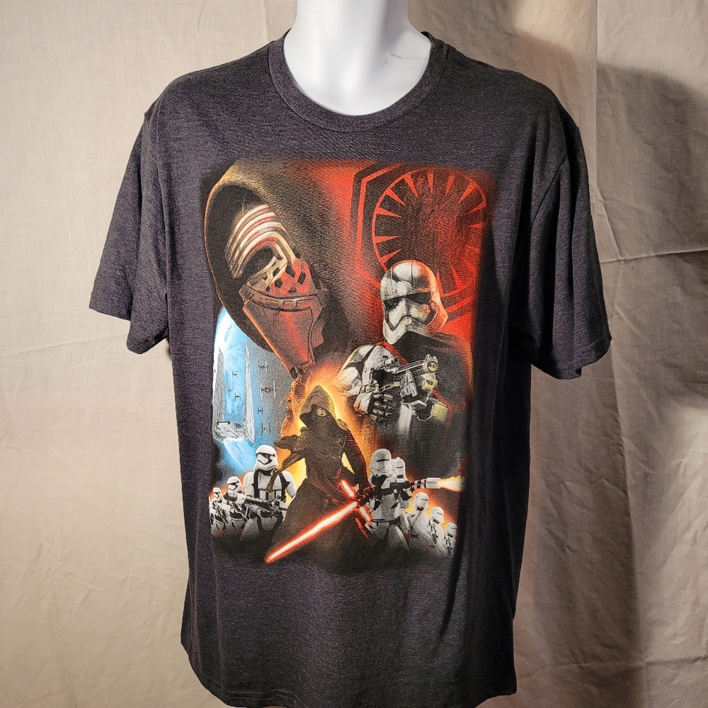 Star Wars Kylo Ren Stormtroopers Gray Tee Shirt Large
